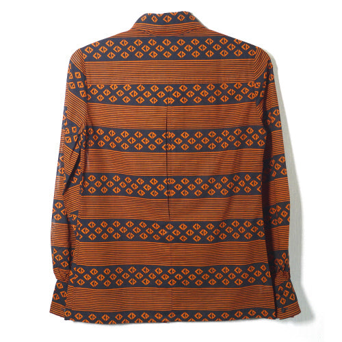 OLD Dior　ボーダー×CD柄ブラウス（テラコッタ）