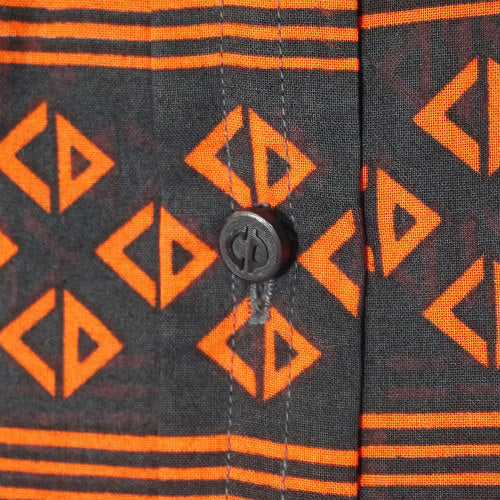 OLD Dior　ボーダー×CD柄ブラウス（テラコッタ）