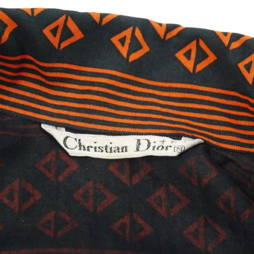 OLD Dior　ボーダー×CD柄ブラウス（テラコッタ）