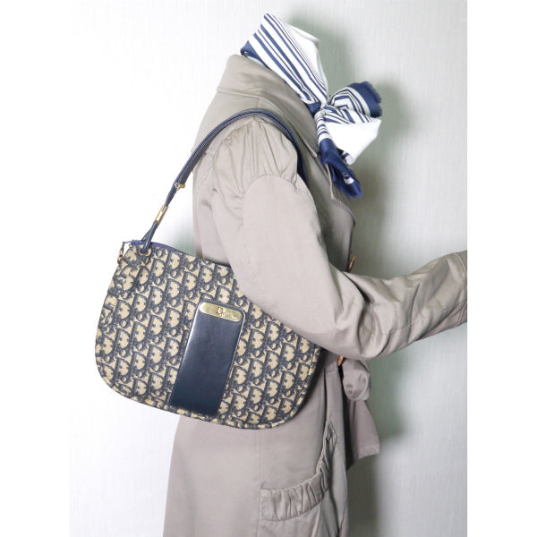 OLD Dior トロッター2WAYショルダー（青系）