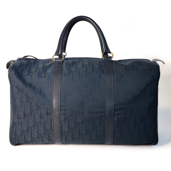 OLD Dior トロッター柄　ボストン（青４０）