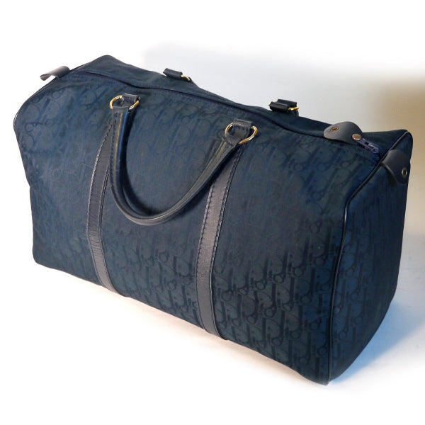 OLD Dior トロッター柄　ボストン（青４０）