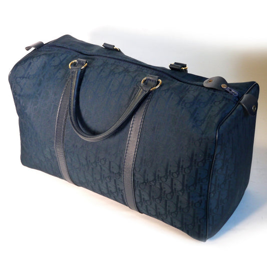 OLD Dior トロッター柄　ボストン（青４０）