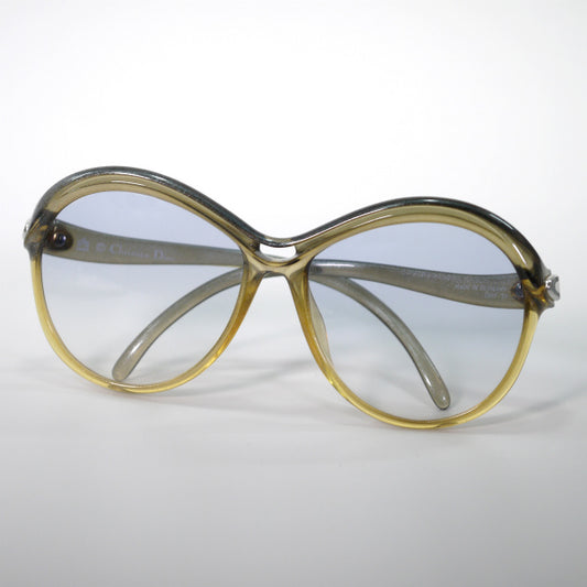 OLD Dior　クリアパール 70sサングラス(青×黄）