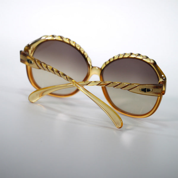 Old Dior ロープデザイン 70sサングラス(琥珀色）