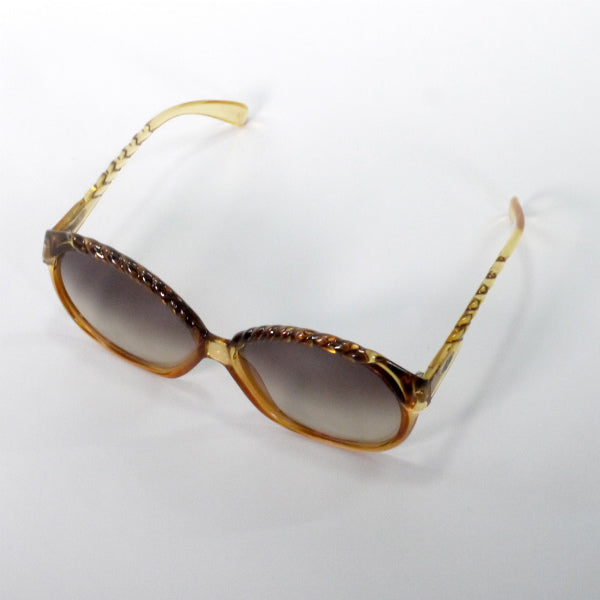 Old Dior ロープデザイン 70sサングラス(琥珀色）