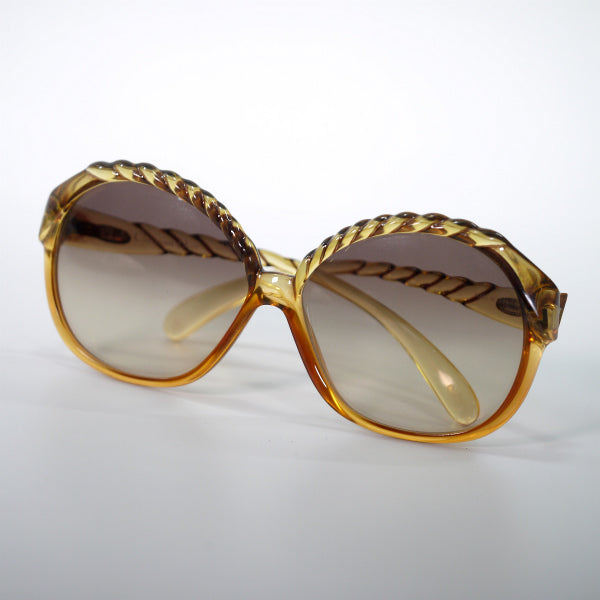 Old Dior ロープデザイン 70sサングラス(琥珀色）