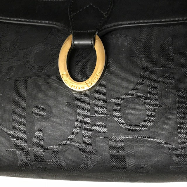 OLD Dior ＜訳アリ＞ロゴパターン ハンドバッグ（黒）