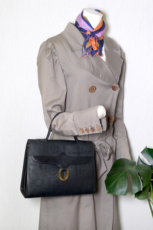 OLD Dior ＜訳アリ＞ロゴパターン ハンドバッグ（黒）