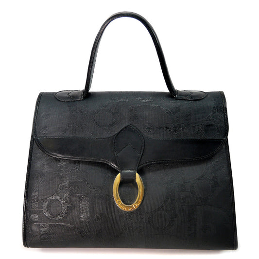 OLD Dior ＜訳アリ＞ロゴパターン ハンドバッグ（黒）