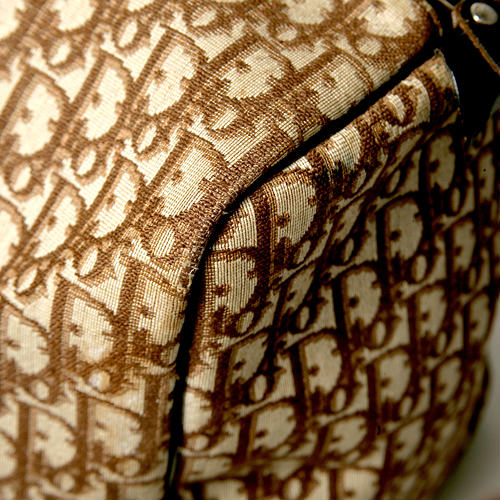 OLD Dior　トロッター柄ボストン（明茶・中）