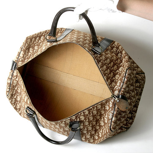 OLD Dior　トロッター柄ボストン（明茶・中）