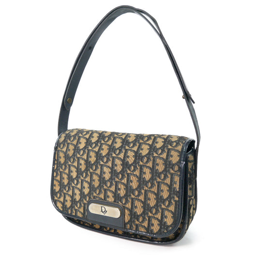 OLD Dior トロッター2WAY半円ショルダー（青系）