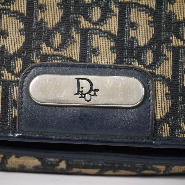 OLD Dior トロッター2WAY半円ショルダー（青系）