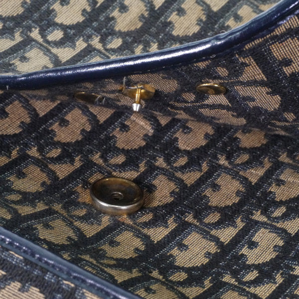 OLD Dior トロッター2WAY半円ショルダー（青系）