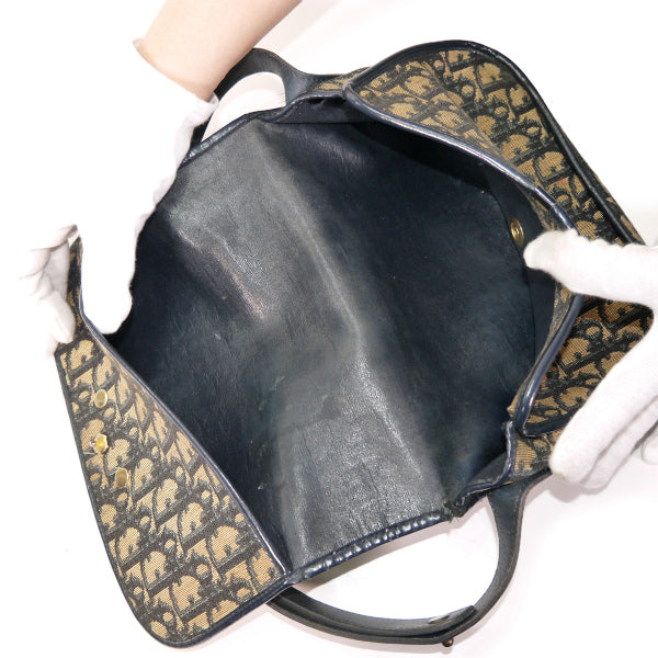 OLD Dior トロッター2WAY半円ショルダー（青系）