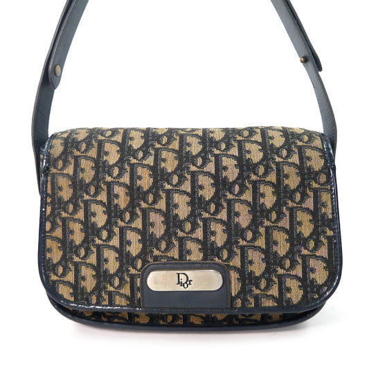 OLD Dior トロッター2WAY半円ショルダー（青系）