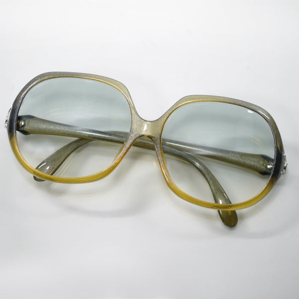 Old Dior ラメグラデーション サングラス（青×黄）