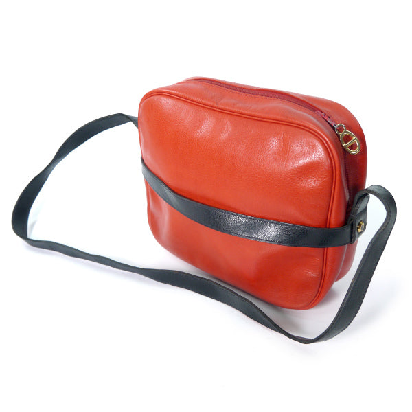 Old Dior　ベルトデザイン総革CDロゴショルダー（赤）