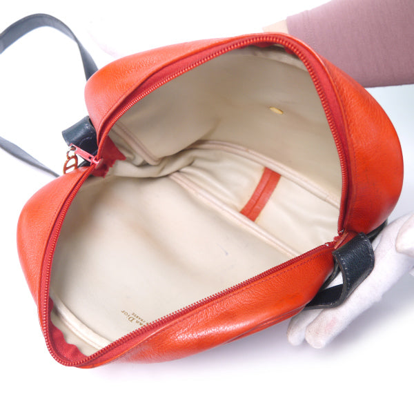 Old Dior　ベルトデザイン総革CDロゴショルダー（赤）