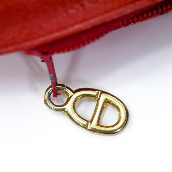 Old Dior　ベルトデザイン総革CDロゴショルダー（赤）