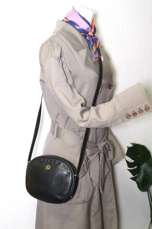 Old Dior　総革ラウンドポシェット（黒）
