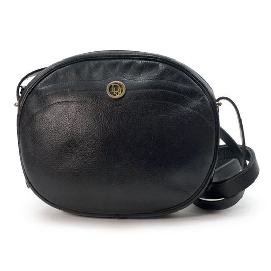 Old Dior　総革ラウンドポシェット（黒）