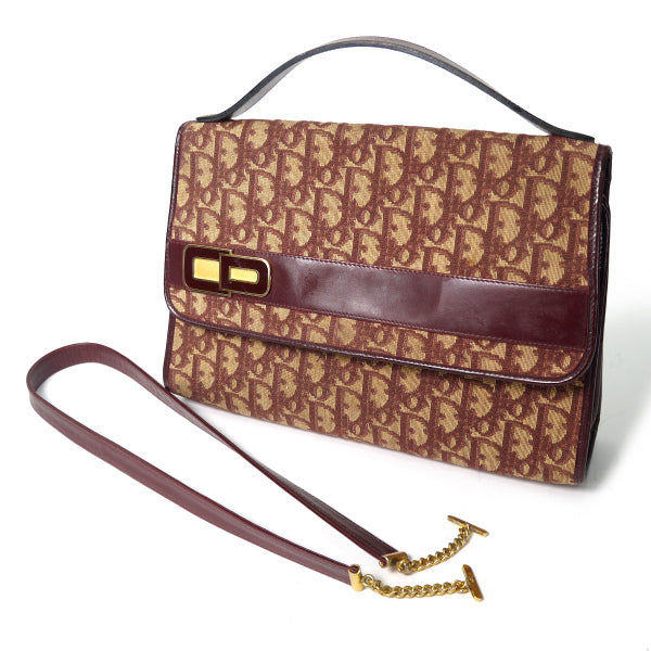 Old Dior　トロッター2WAY CDロゴバッグ（赤）