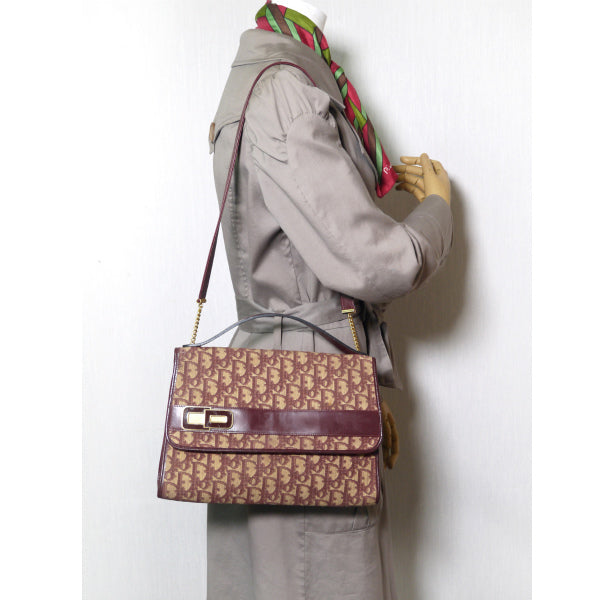 Old Dior　トロッター2WAY CDロゴバッグ（赤）