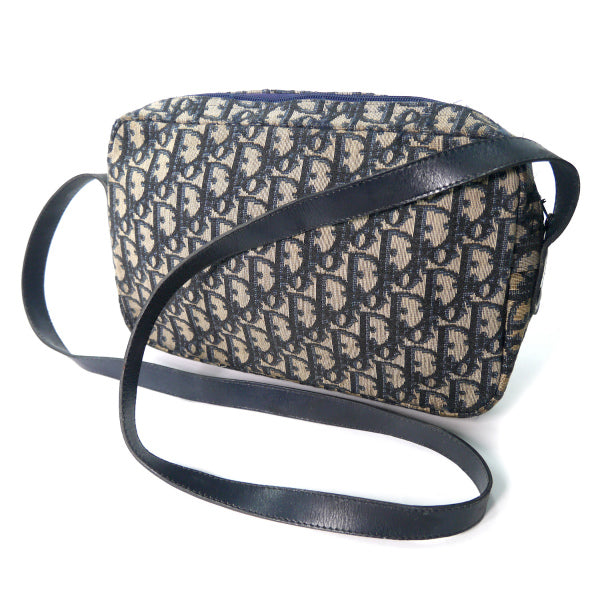 Old Dior　トロッター横長ショルダーバッグ（青系）