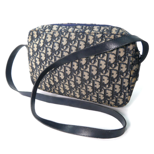 Old Dior　トロッター横長ショルダーバッグ（青系）