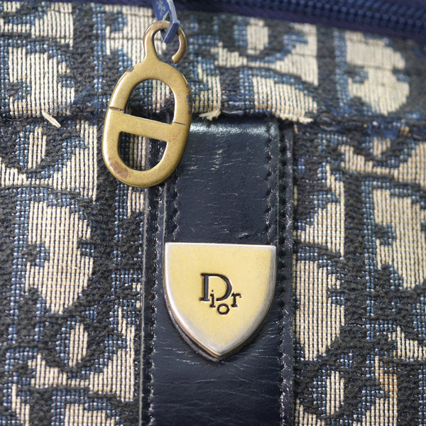 Old Dior　トロッター横長ショルダーバッグ（青系）