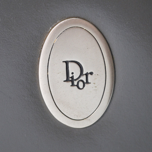 Old Dior　総革ロゴプレート半円ショルダー（グレージュ）