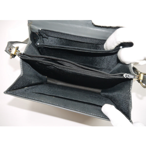 Old Dior　総革ロゴプレート半円ショルダー（グレージュ）