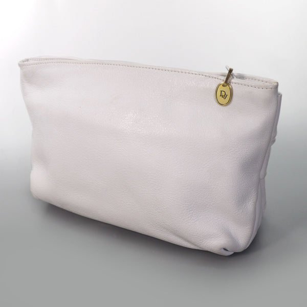 OLD Dior   CDロゴ総革クラッチバッグ（白）