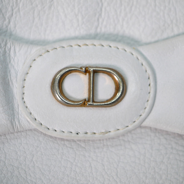 OLD Dior   CDロゴ総革クラッチバッグ（白）
