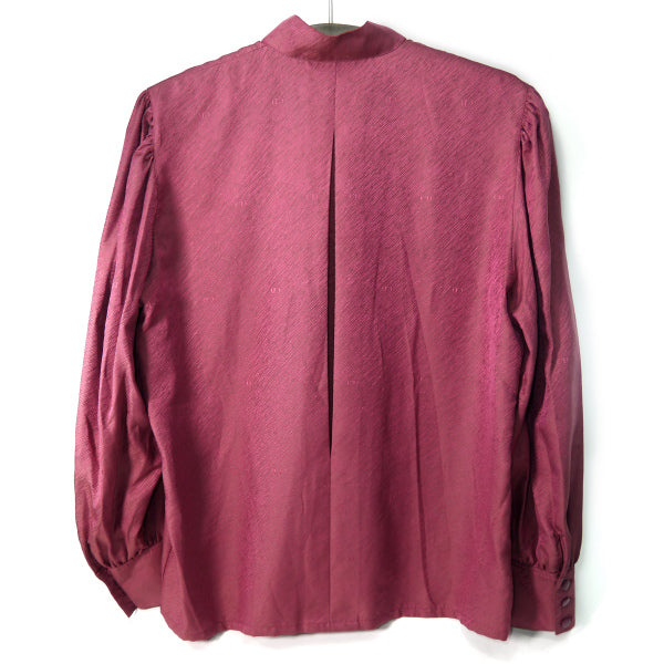 Old Dior ハイネック葡萄色シルクブラウス