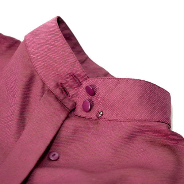 Old Dior ハイネック葡萄色シルクブラウス