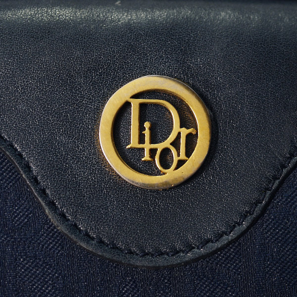 Old Dior　トロッター柄ラウンドミニポシェット（紺）