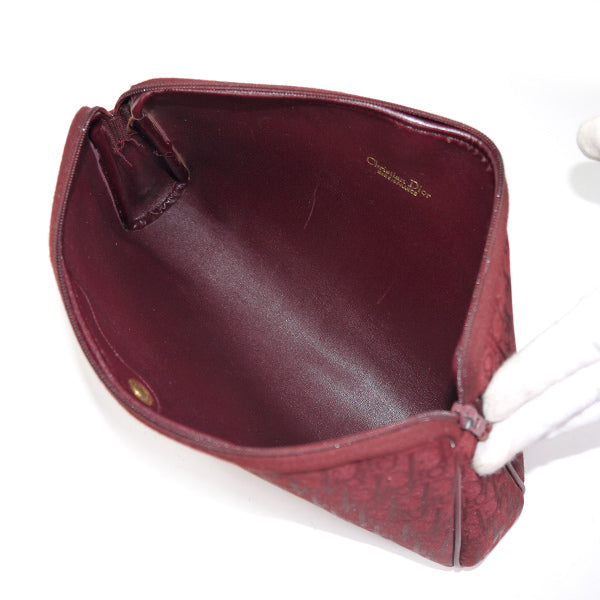 Old Dior　トロッター柄クラッチバッグ（赤）