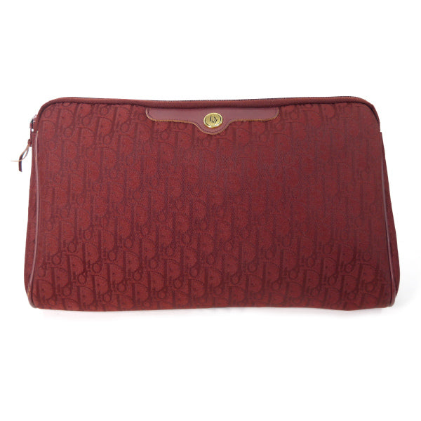 Old Dior　トロッター柄クラッチバッグ（赤）
