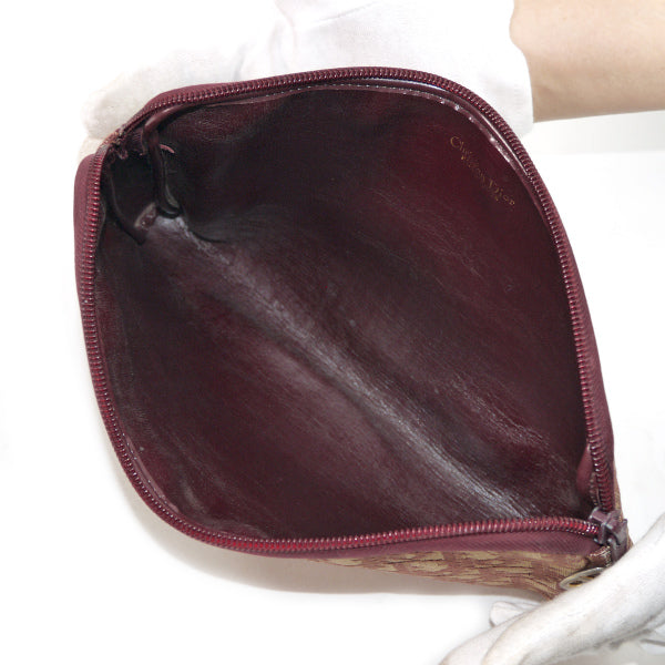 Old Dior　トロッター柄クラッチバッグ（ボルドー）