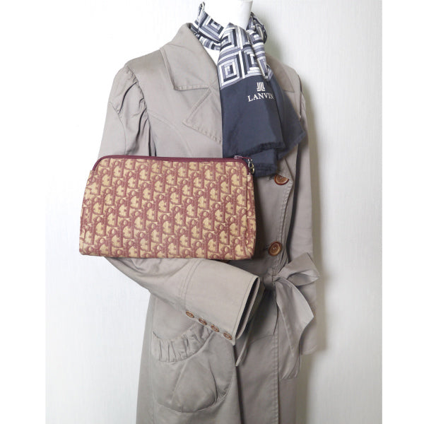 Old Dior　トロッター柄クラッチバッグ（ボルドー）