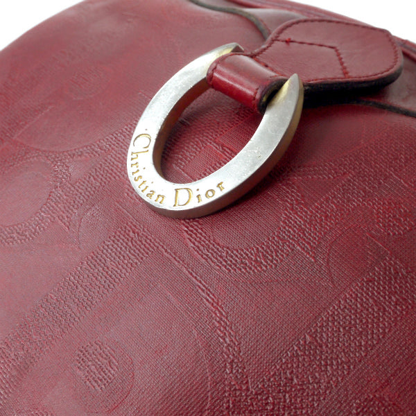 OLD Dior オーバルロゴ金具トロッター柄ショルダー（赤）