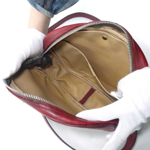 OLD Dior オーバルロゴ金具トロッター柄ショルダー（赤）