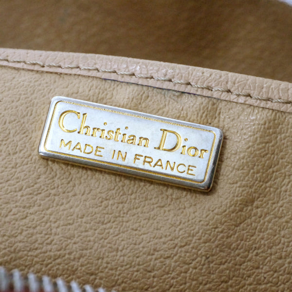 OLD Dior オーバルロゴ金具トロッター柄ショルダー（赤）