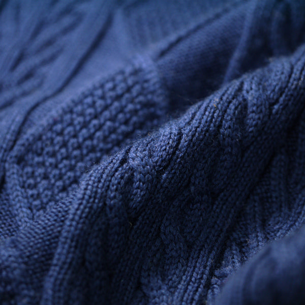 Old Dior ケーブル編みウールニット（青系）