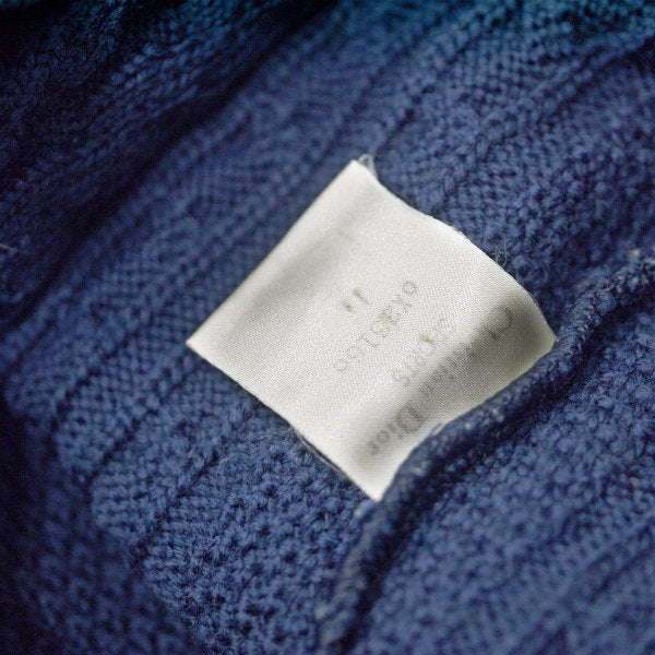 Old Dior ケーブル編みウールニット（青系）