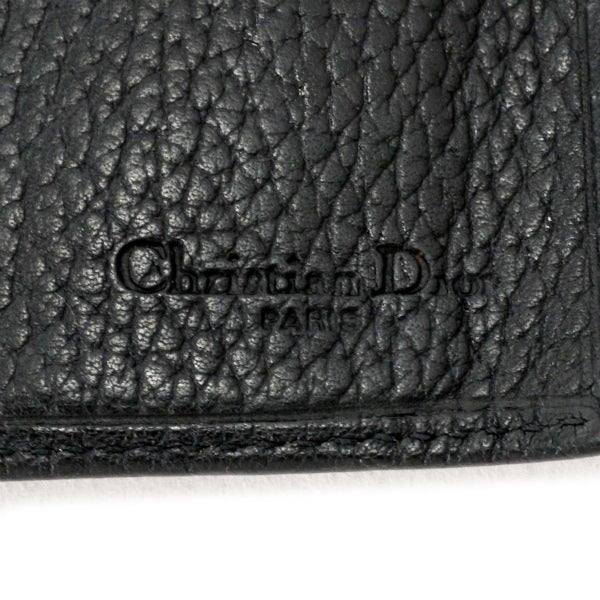 OLD Dior エンボスCDロゴレザー折り財布（黒・茶）