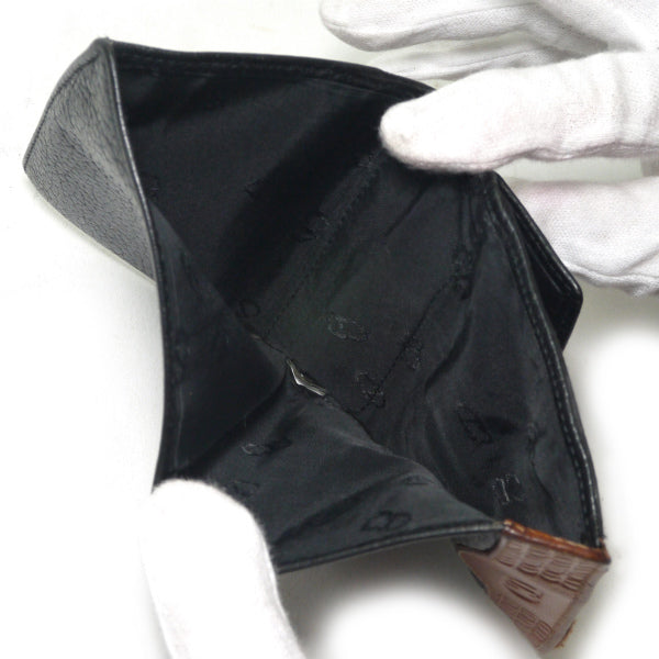 OLD Dior エンボスCDロゴレザー折り財布（黒・茶）